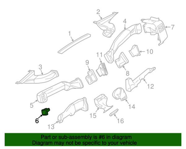 A9068312445 - NEW MERCEDES-BENZ SPRINTER CLASS INSTRUMENT PANEL AIR DUCT A9068312445 GENUINE