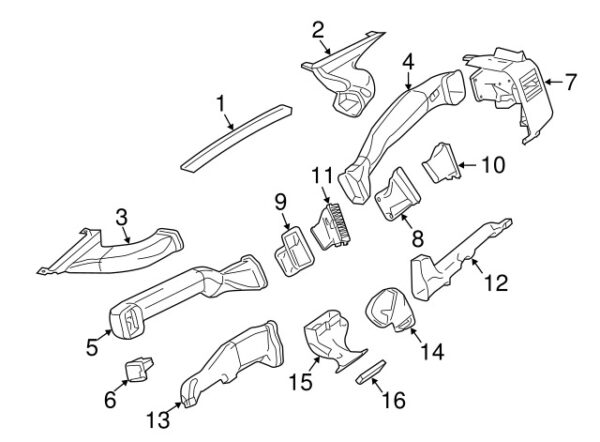 A9068312445 - NEW MERCEDES-BENZ SPRINTER CLASS INSTRUMENT PANEL AIR DUCT A9068312445 GENUINE