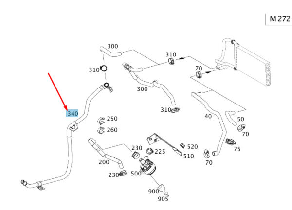A9068322215 - NEW MERCEDES-BENZ SPRINTER W906 HEATING PIPE A906832215 ORIGINAL