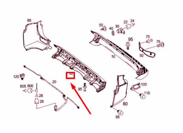 A90688095009B51 - NEW MERCEDES-BENZ SPRINTER W906 REAR BUMPER BAR A90688095009B51 ORIGINAL