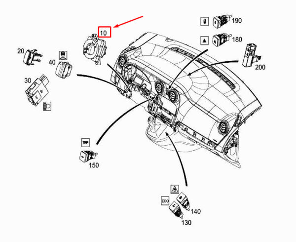 A9069052501 - NEW MERCEDES-BENZ SPRINTER 906 HEADLIGHT SWITCH CONTROL UNIT A9069052501
