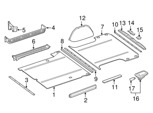 A9069870030 - NEW MERCEDES-BENZ SPRINTER CLASS FLOOR COVER PANEL SEAL A9069870030 GENUINE