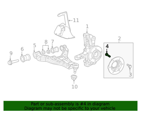 A9074020271 - NEW MERCEDES-BENZ SPRINTER CLASS FRONTROAD LUG STUDY A9074020271 ORIGINAL