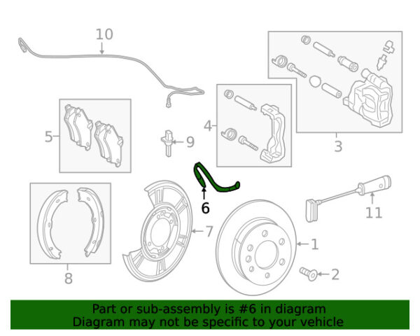 A9074282800 - NEW MERCEDES-BENZ SPRINTER CLASS REAR BRAKE HYDRAULIC HOSE A90742800 ORIGINAL