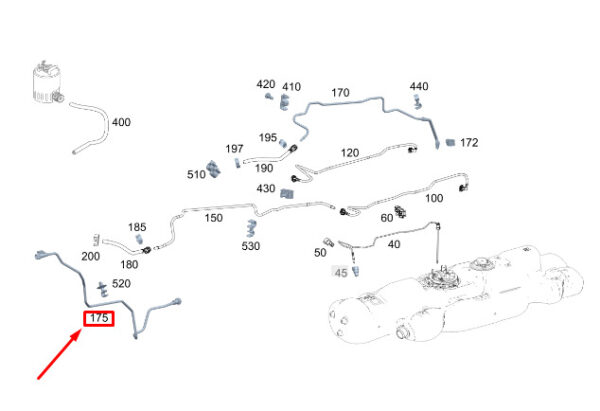 A9074702802 - New Mercedes-Benz Sprinter 907 Fuel Feed Line A9074702802 Genuine