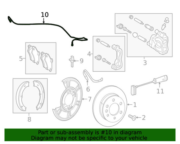 A9075403705 - MB SPRINTER CLASS REAR RIGHT ABS WHEEL SPEED SENSOR WIRING HARNESS A9075403705