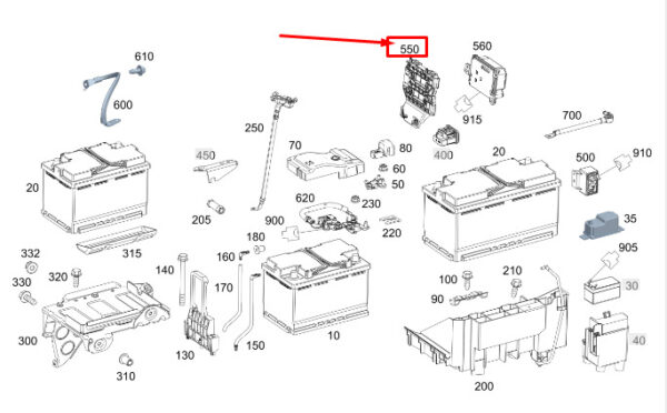 A9075453800 - MERCEDES-BENZ SPRINTER 907 Voltage Converter Holder A9075453800 NEW GENUINE