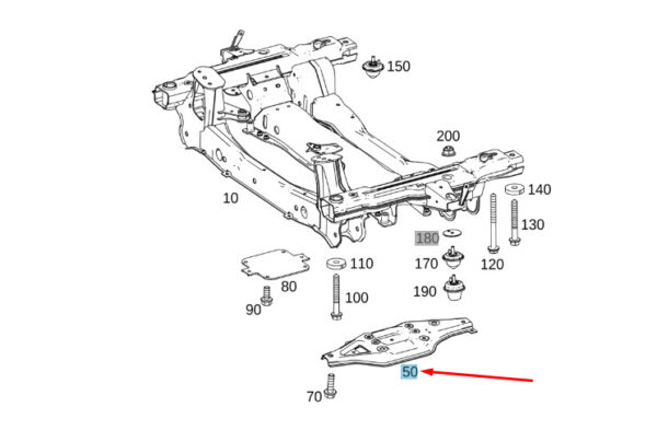 A9076220700 - NEW MB SPRINTER W907 FRONT AXLE LEFT LOWER MOUNTING PLATE A9076220700 ORIGINAL