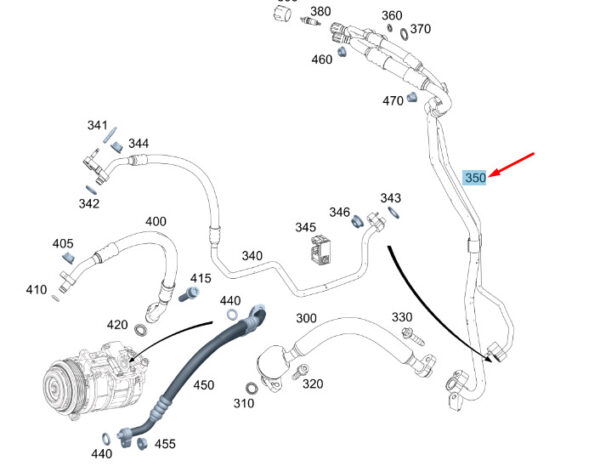 A9078300300 - NEW MERCEDES-BENZ SPRINTER W907 COOLANT LINE A9078300300 ORIGINAL