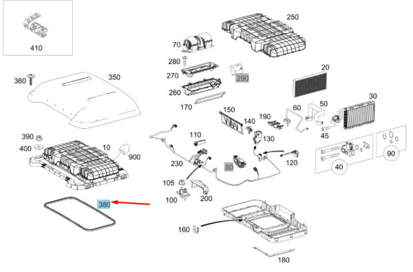 A9078308200 - NEW MB SPRINTER W907 ROOF A/C SYSTEM AIR DUCT SEALING A9078308200 ORIGINAL