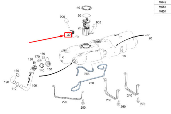 A9079050205 - New Mercedes-Benz Sprinter 907 Fuel Level Sensor A9079050205 Genuine