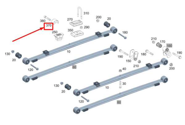 A9079880000 - MB SPRINTER 907 spacer for leaf spring rear A9079880000 NEW ORIGINAL