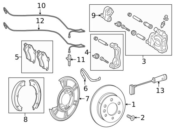 A9104202600 - NEW MERCEDES-BENZ SPRINTER CLASS REAR PARKING BRAKE SHOE A9104202600 GENUINE