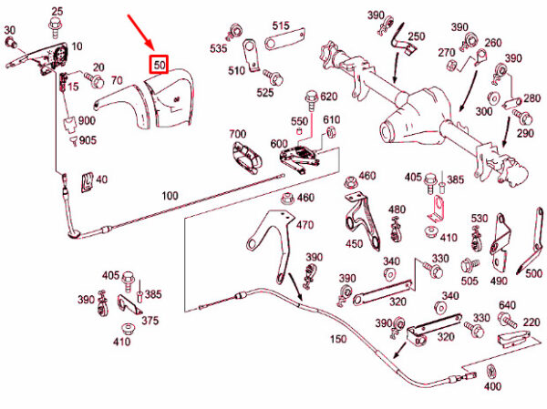A91042710009E80 - NEW MERCEDES-BENZ SPRINTER W907 HAND BRAKE COVER A91042710009E80 RHD