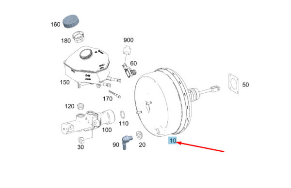 A9104310900 - NEW MERCEDES-BENZ SPRINTER W907 BRAKE BOOSTER A9104310900 ORIGINAL
