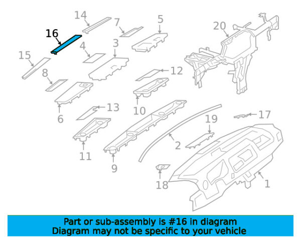A91068960009051 - Mercedes-Benz Center Instrument Panel Cover A91068960009051