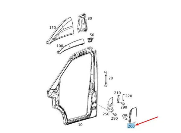 A910750000064 - Genuine Mercedes Sprinter 907 Petrol Door Lock A910750000064
