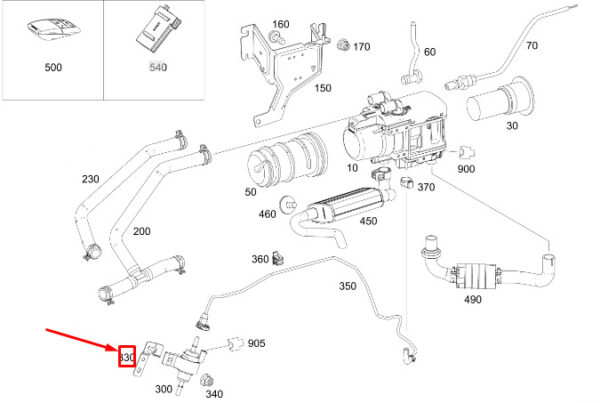 A9108301901 - Mercedes-Benz Sprinter 907 Dosing Pump Holder A9108301901 NEW ORIGINAL