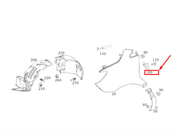 A9108810800 - MERCEDES-BENZ SPRINTER 907 Front Right Fender Holder A9108810800 NEW GENUINE