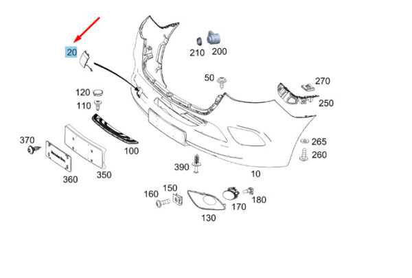 A91088506009K83 - New MB SPRINTER W907 Front Bumper Tow Eye Cover A91088506009K83