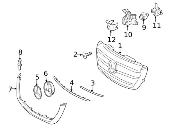 A9108880100 - NEU MERCEDES-BENZ SPRINTER CLASS HECKPARK ASSIST-KAMERA-HALTERUNG A9108880100