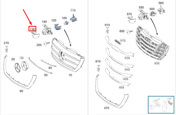 A91088802009K83 - MB SPRINTER 907 decorative ring for front camera A91088802009K83 original part