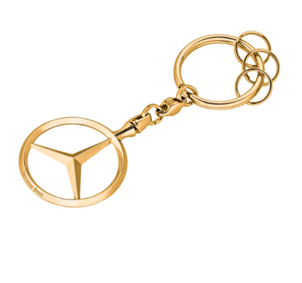 B66953741 - New Genuine MERCEDES BENZ Key Ring Brussels Golden Colour 9 CM B66953741 OEM