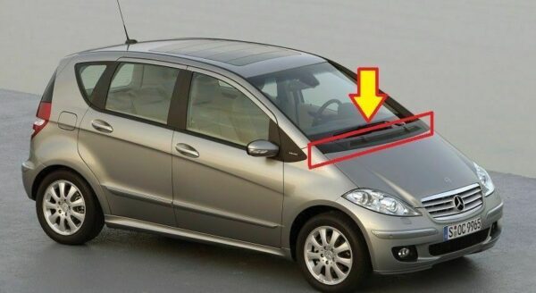 KITA1698300075 - New Genuine Mercedes Benz A Class W169 Front Windshield Water Drain Covers OEM