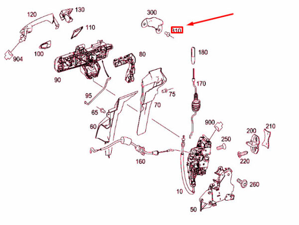 N910002004122 - NEW MERCEDES-BENZ C W204 DOOR LOCKING SYSTEM RIVER N910002004122 GENUINE