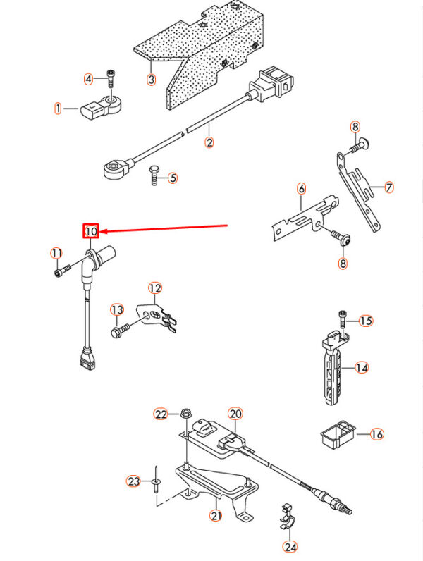 022957147A - AUDI Q7 4L Crankshaft Position Sensor 022957147A ORIGINAL