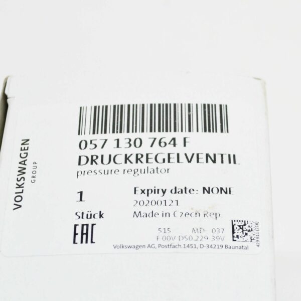 057130764F - NEW AUDI Q7 4L FUEL RAIL PRESSURE RELIEF VALVE 057130764F ORIGINAL