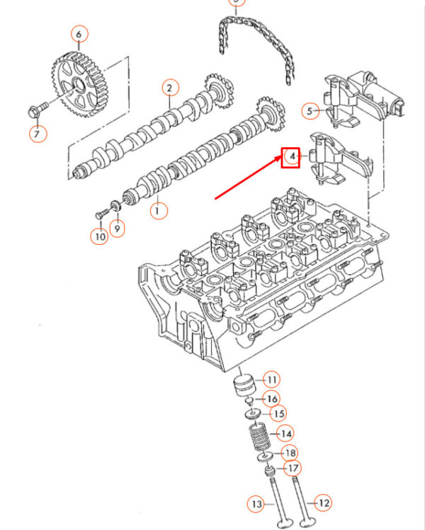 058109217B - NEW AUDI A3 8L CAMSHAFT CHAIN TENSIONER 058109217B ORIGINAL