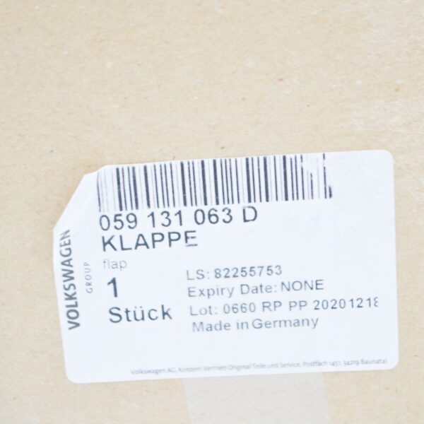 059131063D - NEW AUDI A4 B7 EGR CONTROL FLAP 059131063D ORIGINAL