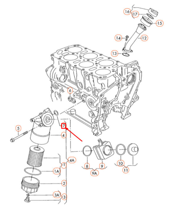 066115111A - NEW AUDI A3 8P OIL FILTER HOUSING GASKET SEAL 066115111A ORIGINAL