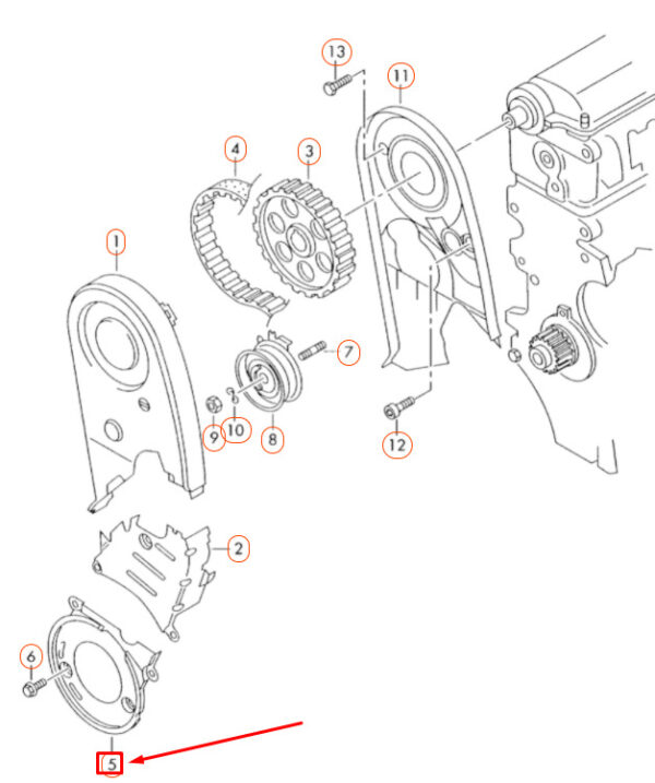 06A109175B - NEW AUDI A3 8P LOWER TIMING BELT PROTECTION COVER GUARD 06A109175B ORIGINAL