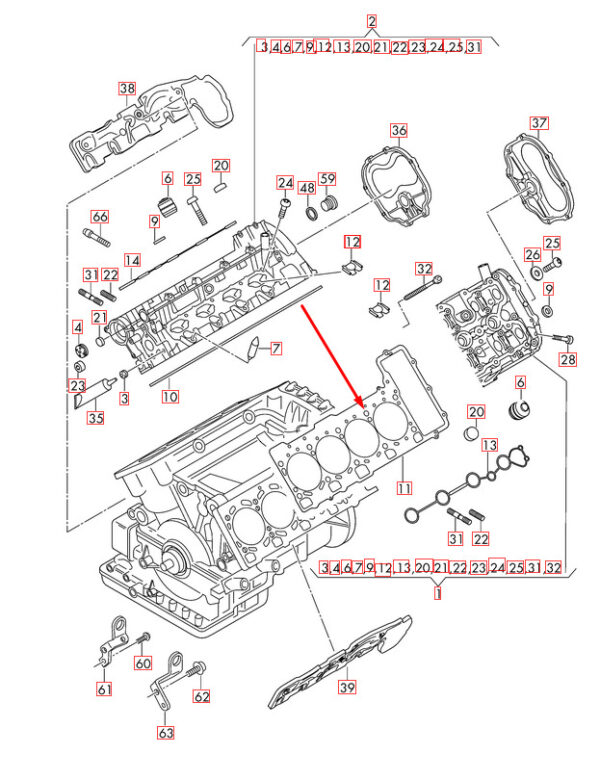 079103383BR - NEW AUDI RS5 8T LEFT CYLINDER HEAD GASKET 079103383BR 4.2 PETROL ORIGINAL