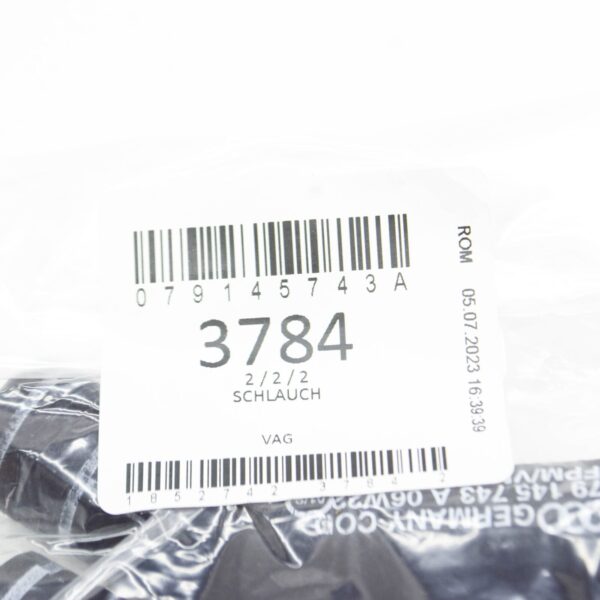 079145743A - NEW AUDI A6 C7 LEFT SIDE TURBOCHARGER OIL RETURN HOSE 079145743A ORIGINAL