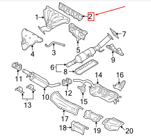 07K253039C - NEW VW GOLF VI 5K MK6 EXHAUST MANIFOLD GASKET 07K253039C ORIGINAL