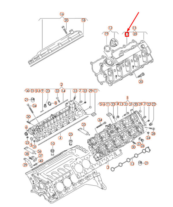07L103483J - NEW AUDI A6 C6 LEFT VALVE COVER GASKET SEAL 07L103483J