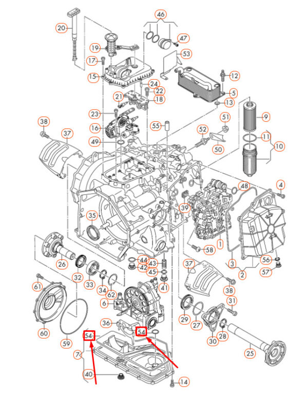 0BZ398359 - NEW AUDI R8 42 TRANSMISSION OIL PAN GASKET SET 0BZ398359