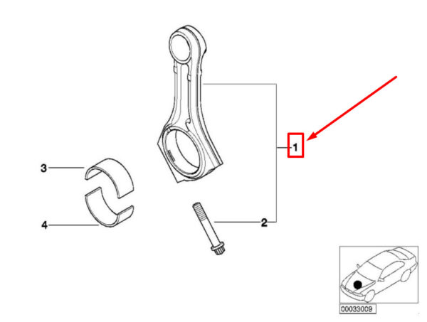 11247516221 - BMW 7 E65, E66, E67 Connecting Rod 11247516221 7516221 ORIGINAL
