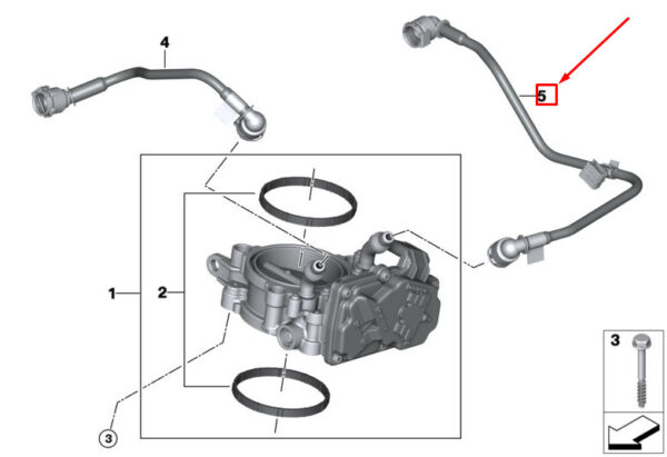 11538054850 - BMW X3 M F97 Engine Coolant Hose 11538054850 ORIGINAL
