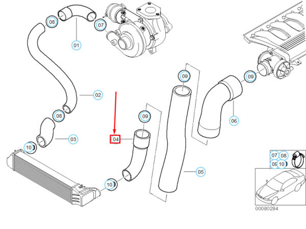 11617785396 - BMW 5 E39 Pressure Hose Assembly 11617785396 7785396 ORIGINAL