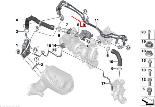 11718479637 - BMW X5 G05 Low Pressure EGR Valve 11718479637 ORIGINAL
