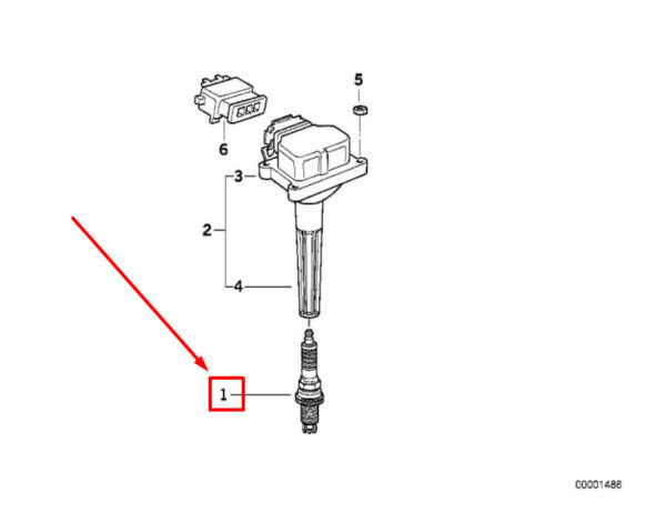 12129064617 - BMW 5 E39 Spark Plug 12129064617 9064617 ORIGINAL