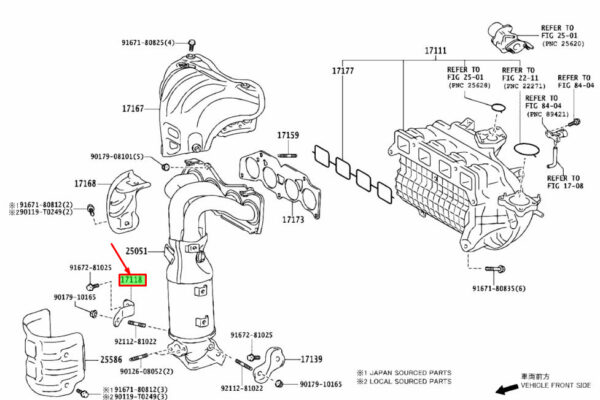 1711836020 - LEXUS NX MK1 Exhaust Manifold Stay 1711836020 ORIGINAL