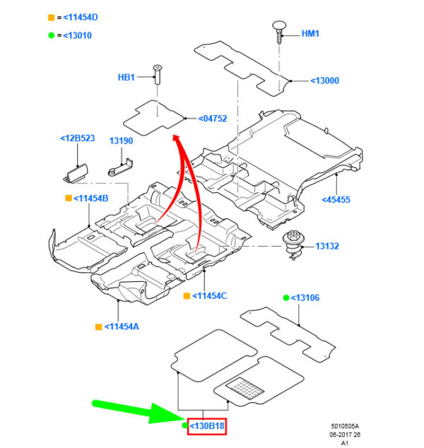 1739247 - FORD GALAXY MK2 Front Floor Mat Set LHD 1739247 6M2J-R130B18-BD3ZHE ORIGINAL