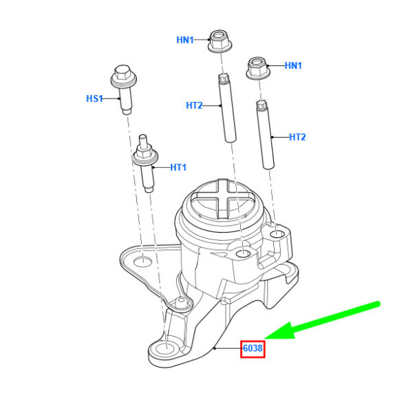 1751752 - FORD MONDEO MK4 Engine Front Support Bracket 1751752 BG91-6F012-AC ORIGINAL