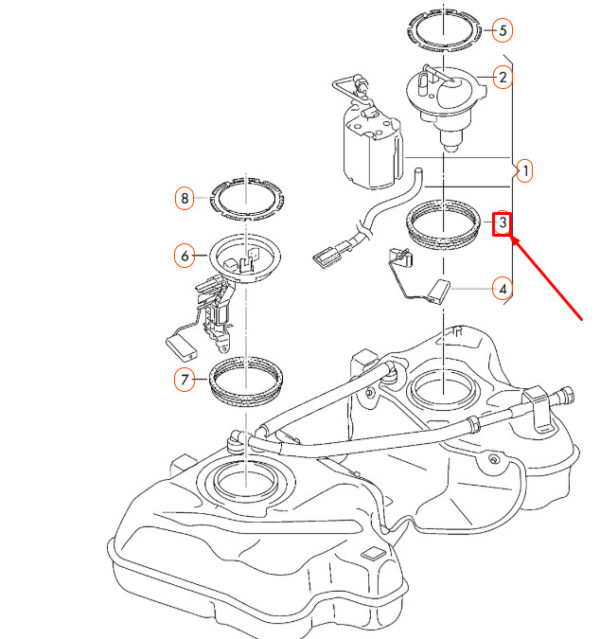1J0919133B - NEW AUDI A1 MK1 FUEL PUMP GASKET SEAL 1J0919133B ORIGINAL
