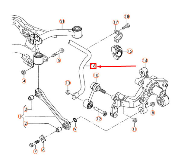1K0511409CA - NEW AUDI A3 8P REAR ANTI ROLL BAR 1K0511409CA ORIGINAL